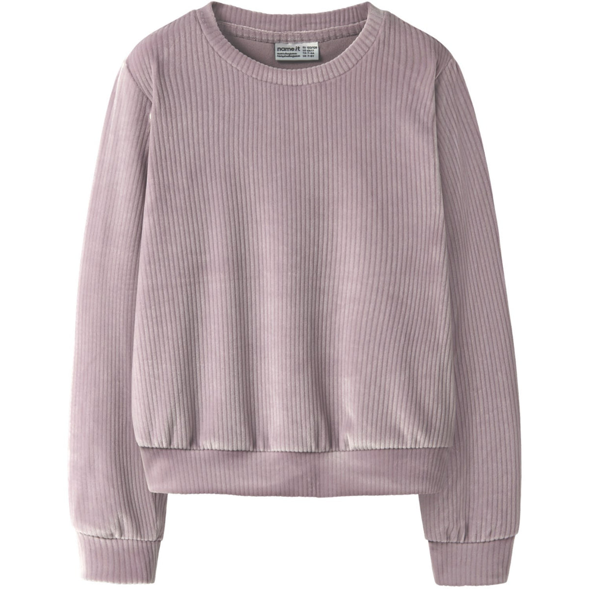Name It Mauve Shadows Nkfveloa Ls Sammet Kort Topp