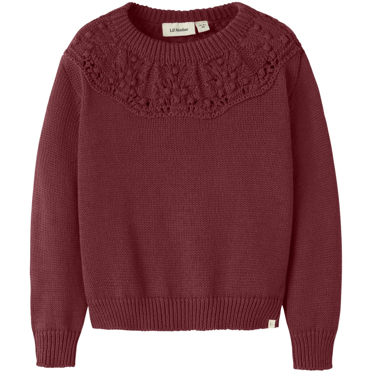 Lil'Atelier Biking Red Nmfreva Ls Loose Stickad Lil