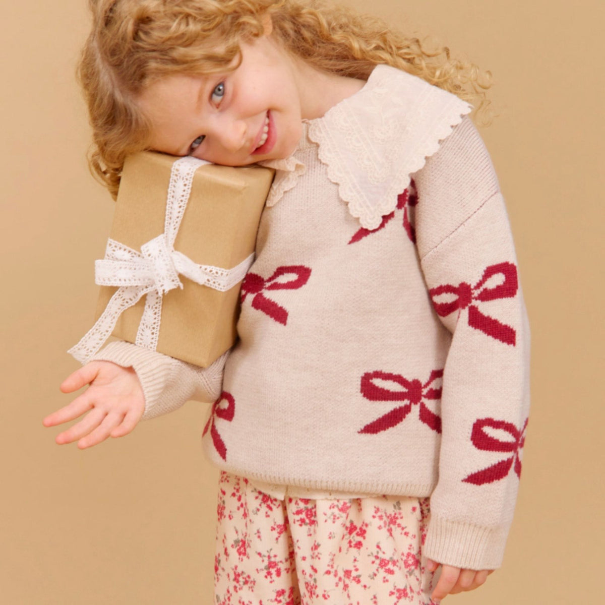 Wheat Eggshell Jacquard Pullover Rosett