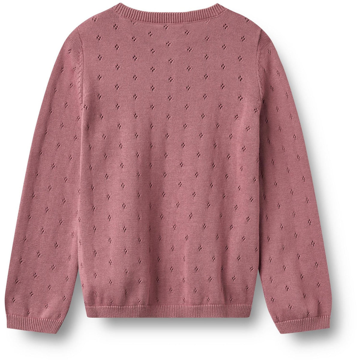 Wheat Warm Lilac Stickad Cardigan Maia