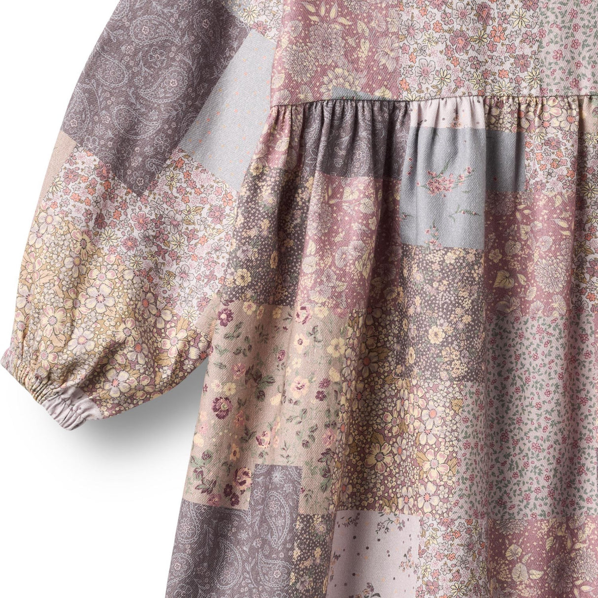 Wheat Patchwork Flowers Klänning L/S Herdis