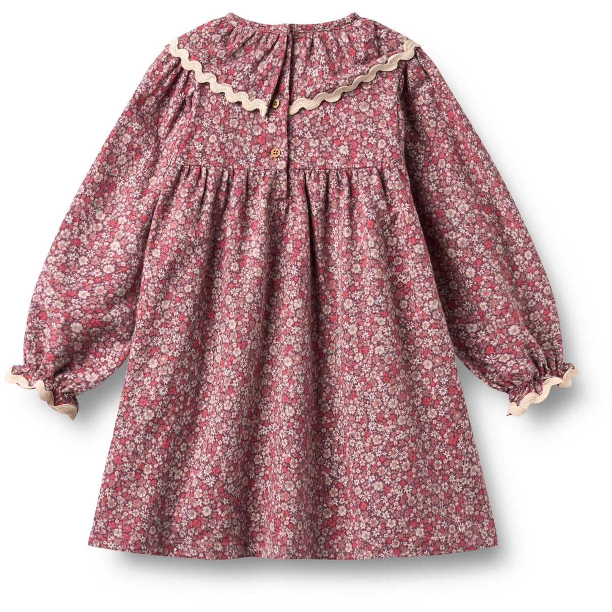 Wheat Grape Flowers Klänning L/S Krage Elvira