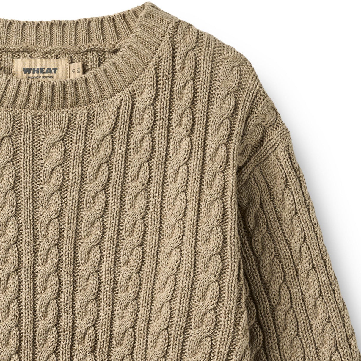 Wheat Gravel Stickad Pullover L/S Oliver