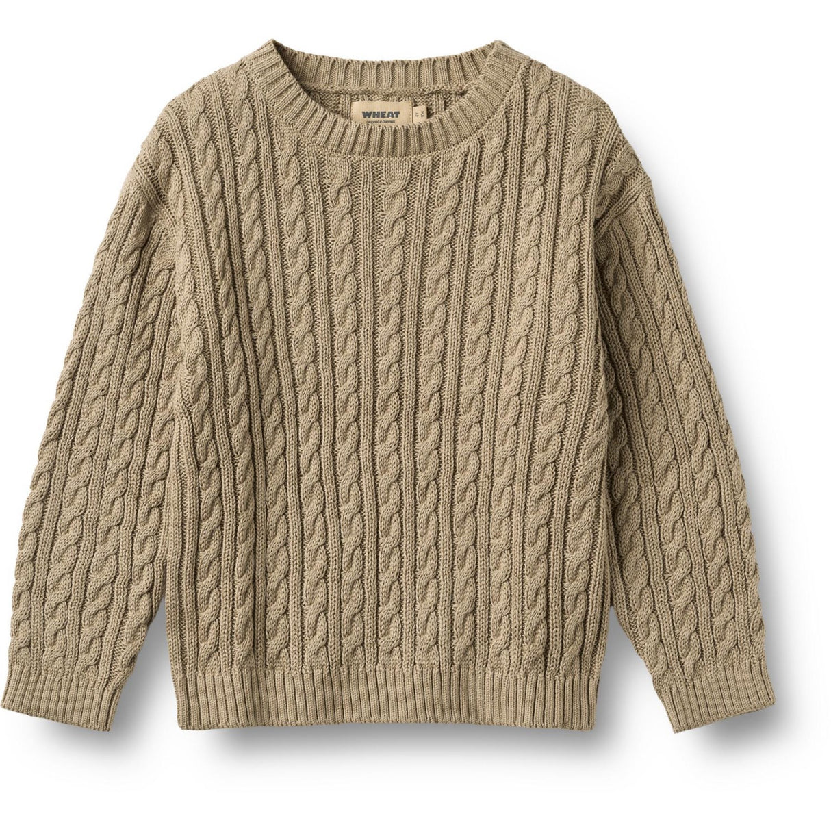 Wheat Gravel Stickad Pullover L/S Oliver