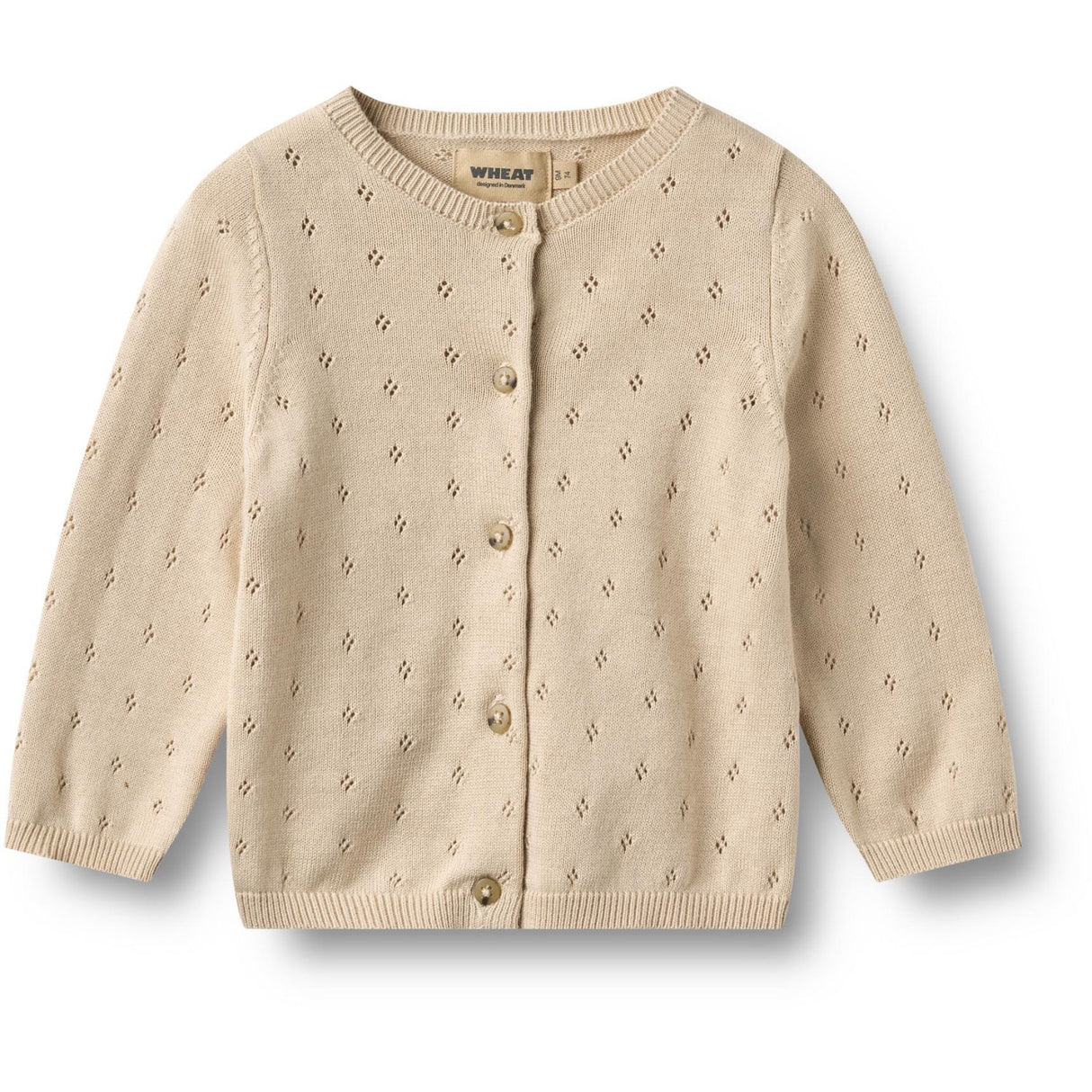 Wheat Offwhite Stickad Cardigan Maia