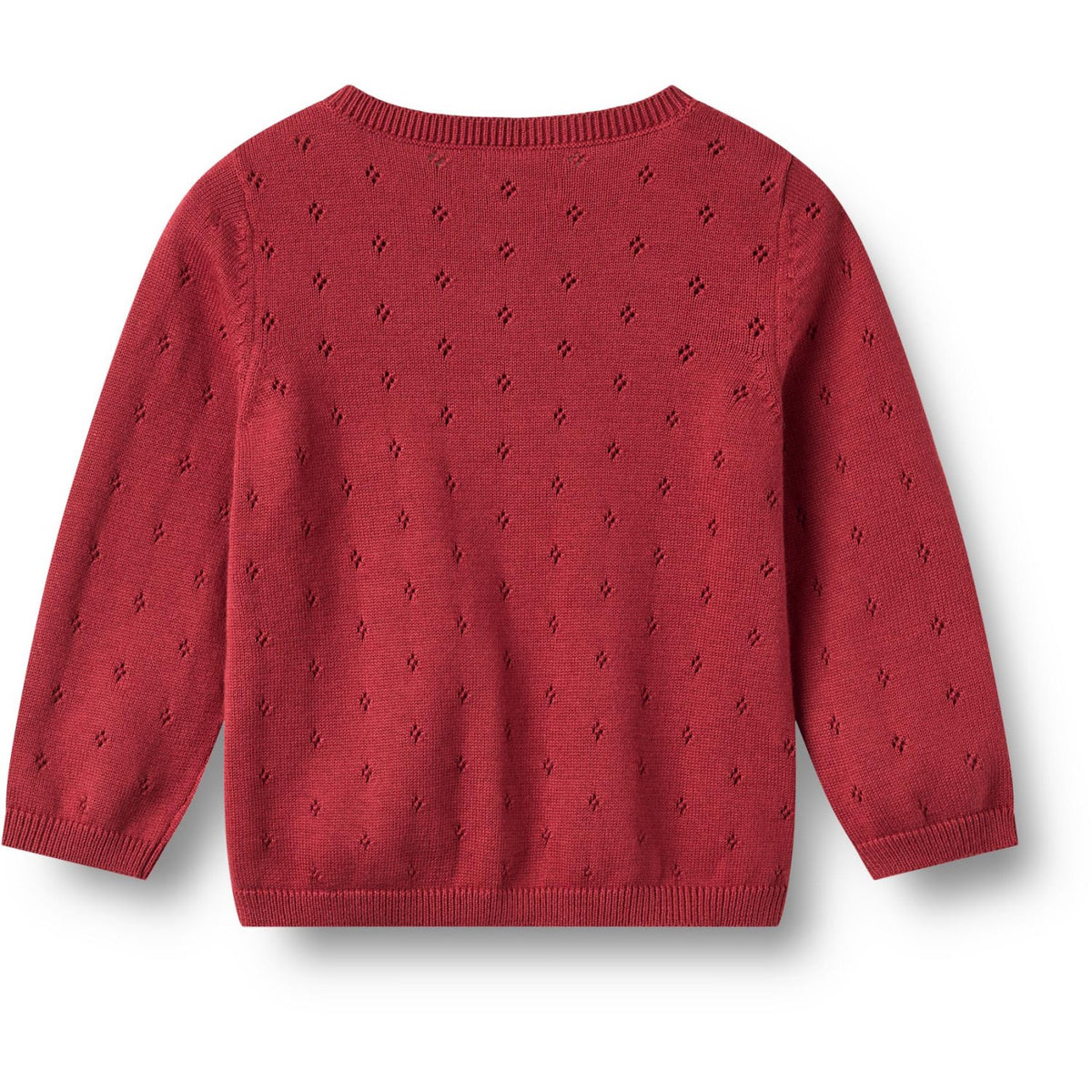 Wheat Red Cherry Stickad Cardigan Maia