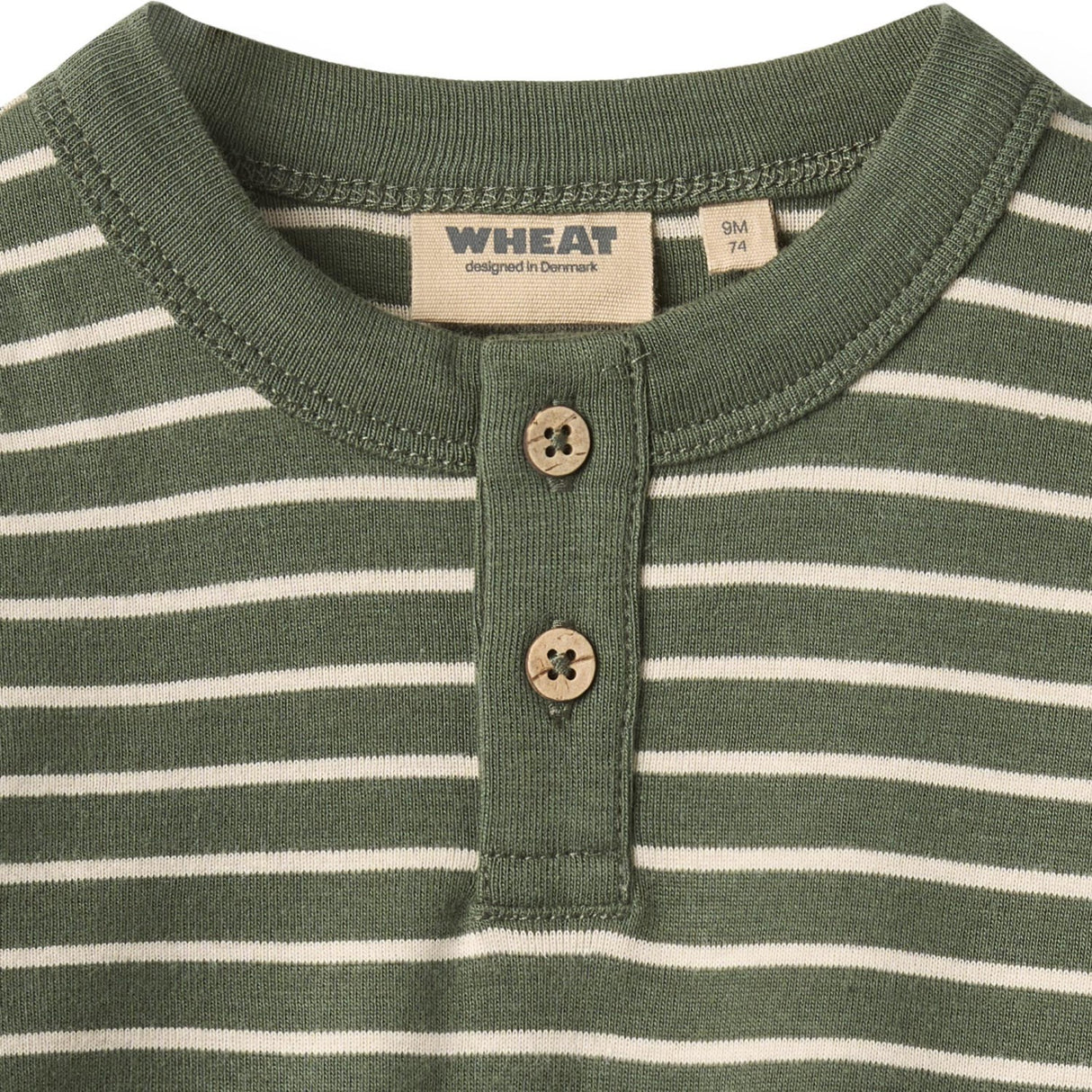 Wheat Dark Green Stripe Blus Osvald
