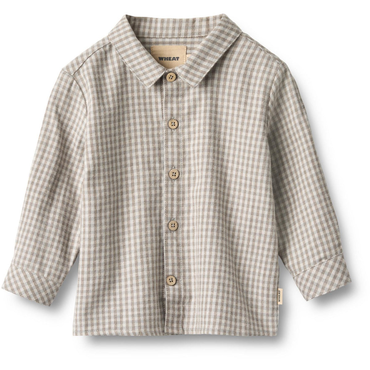 Wheat Greybrown Check Skjorta L/S Oscar