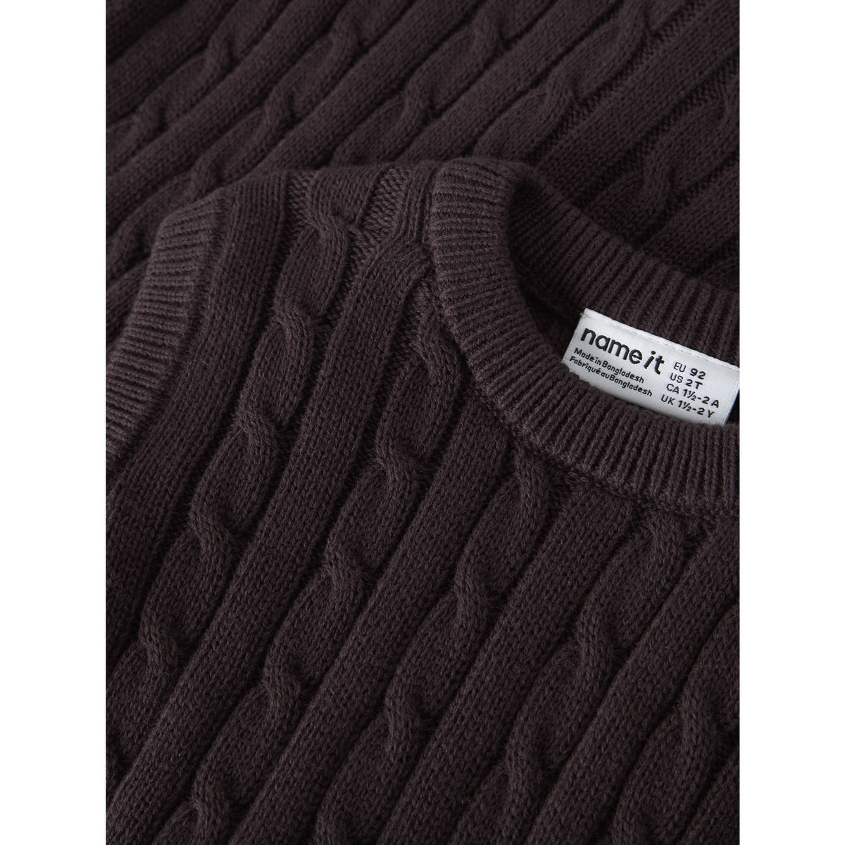 Name It Chocolate Plum Nmmraffat Stickad Slipover