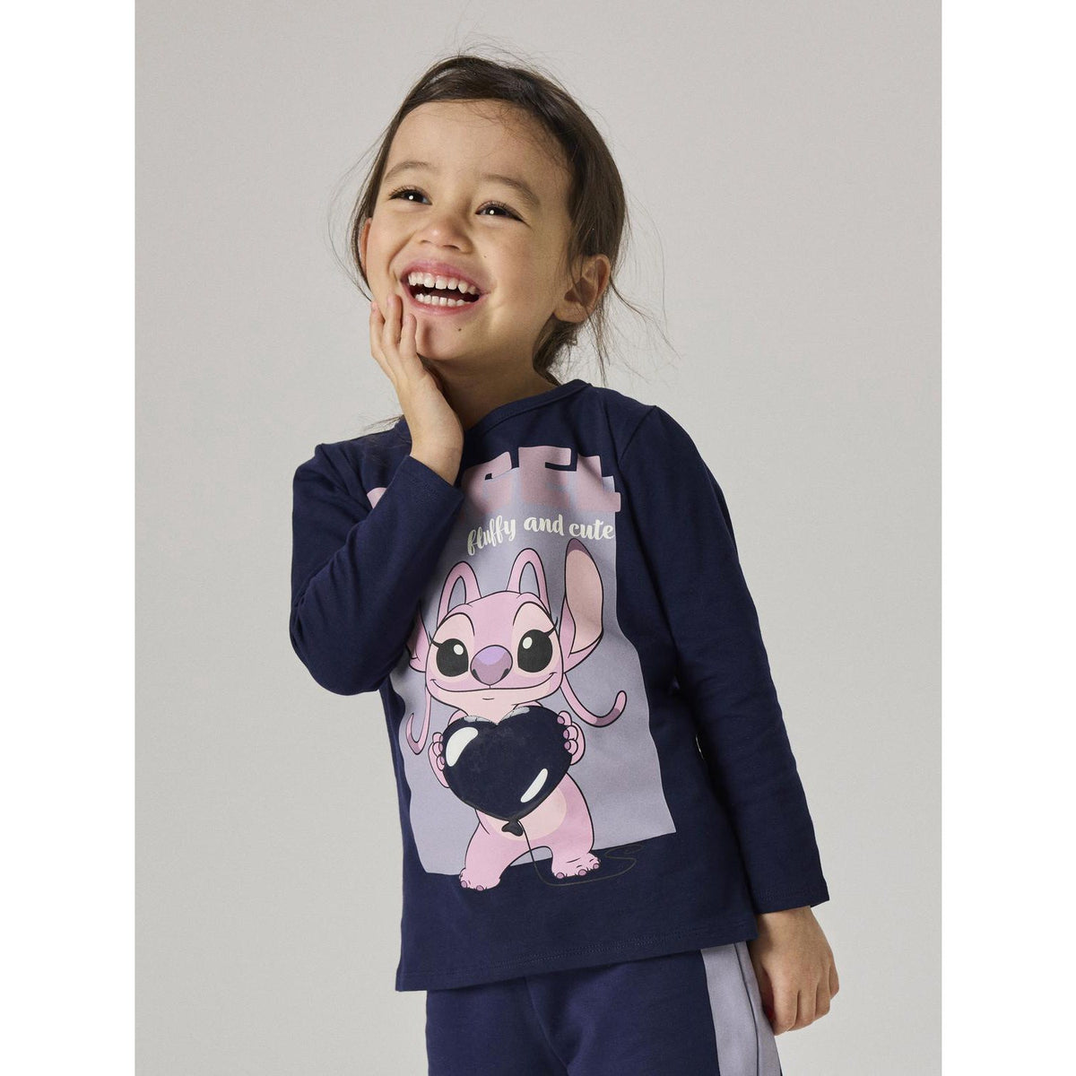 Name It Evening Blue Nmfoda Stitch Ls Nreg Topp Låda Wdi