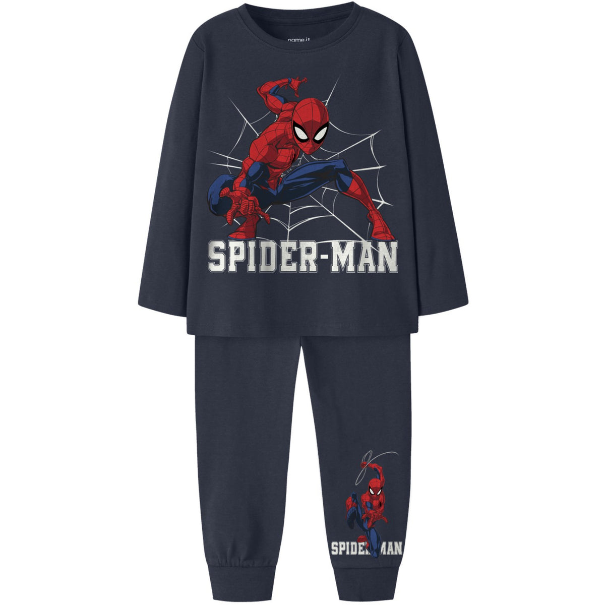 Name It Navy Blazer Nmmmus Spider Nreg Ls Nattkläder Mar