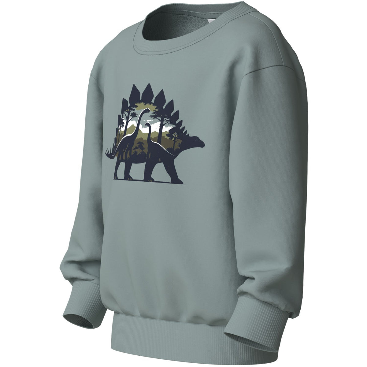 Name It Abyss Dino Landscape Nmmvildar Ls Nreg Sweat Bru