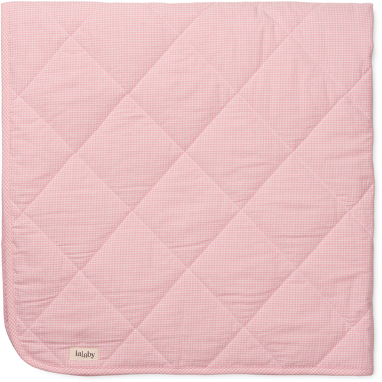 Lalaby Tiny Check Pink Quiltad Baby Filt