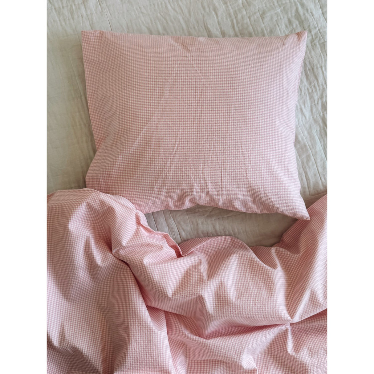 Lalaby Tiny Check Pink Classic Baby Sängkläder