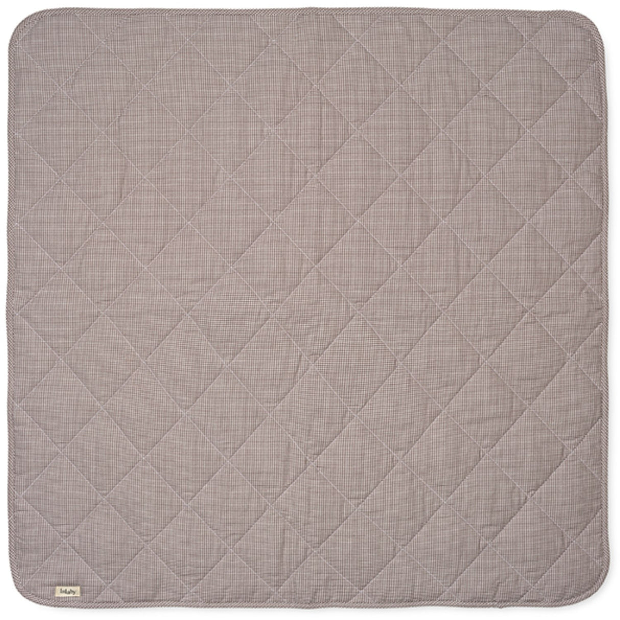 Lalaby Tiny Check Brown Quiltad Baby Filt