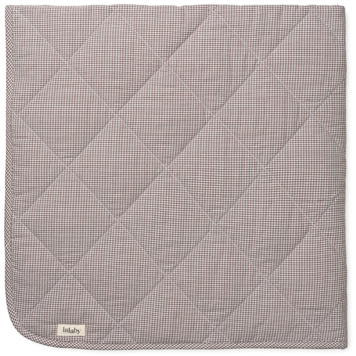 Lalaby Tiny Check Brown Quiltad Baby Filt