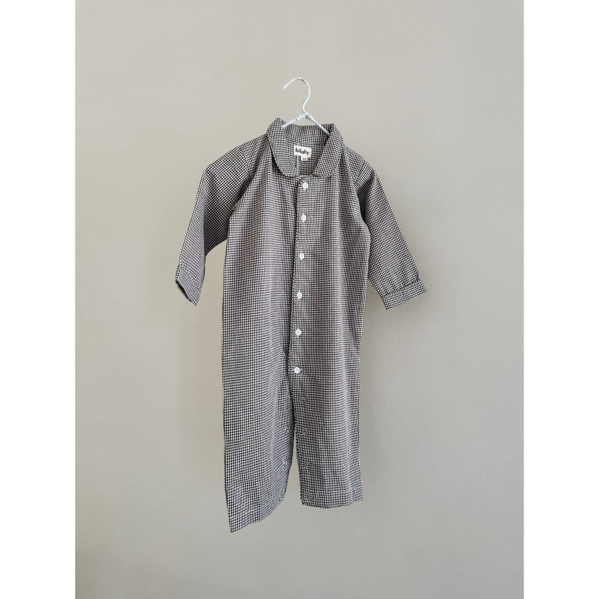 Lalaby Tiny Check Brown Classic Pj Dräkt