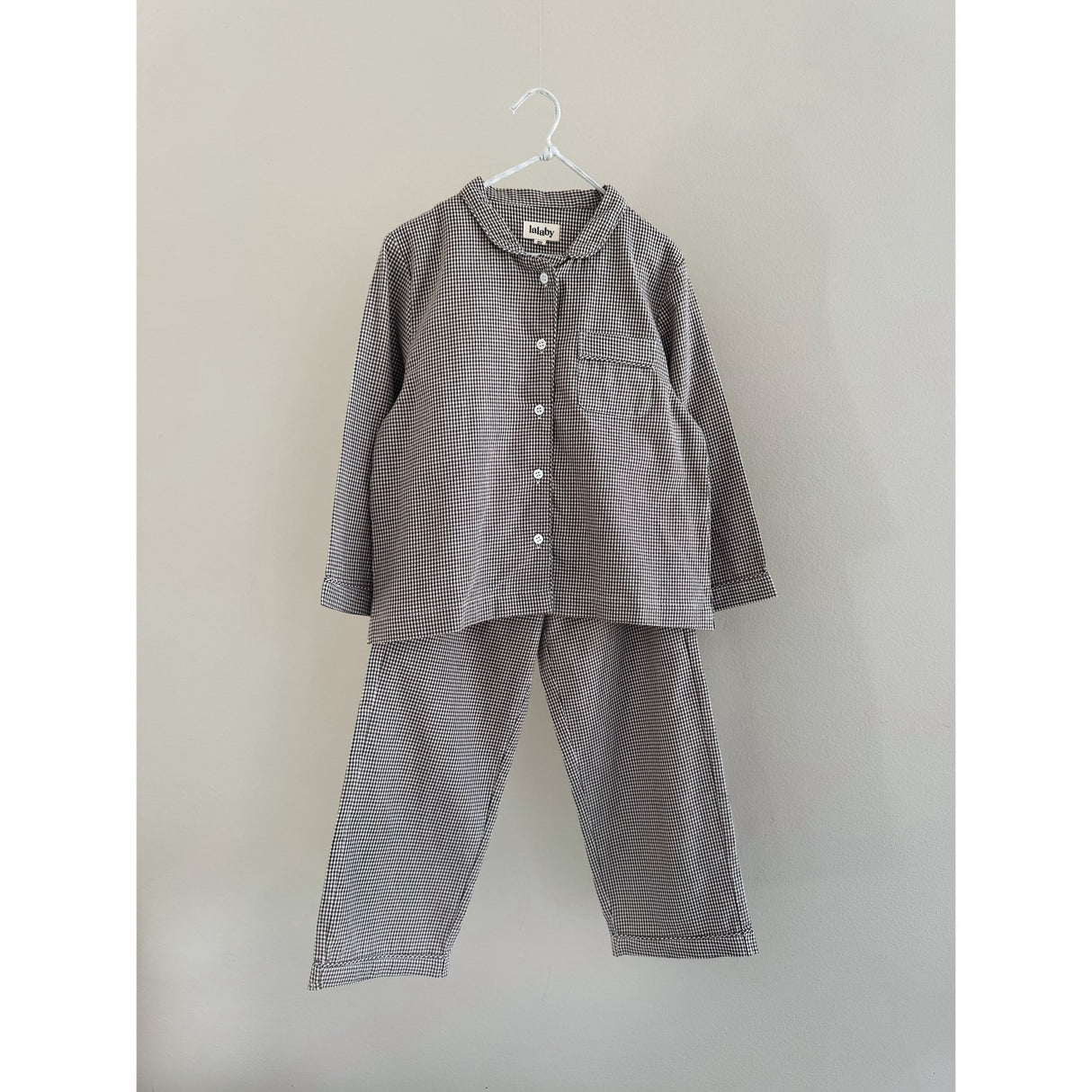 Lalaby Tiny Check Brown Classic Pyjamas