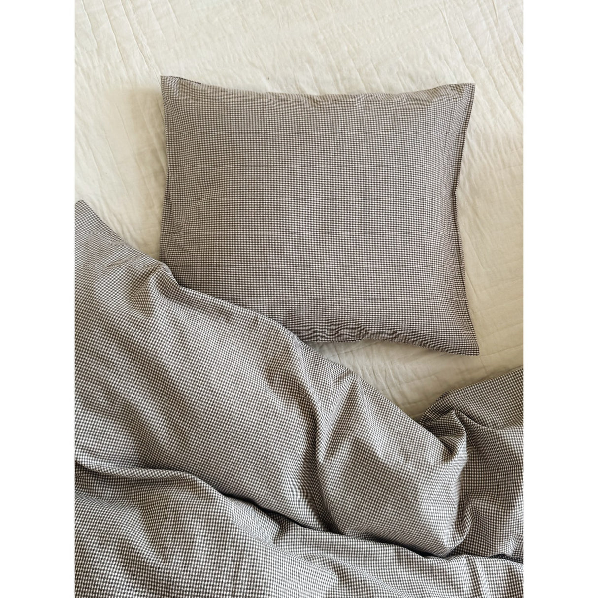 Lalaby Tiny Check Brown Classic Baby Sängkläder