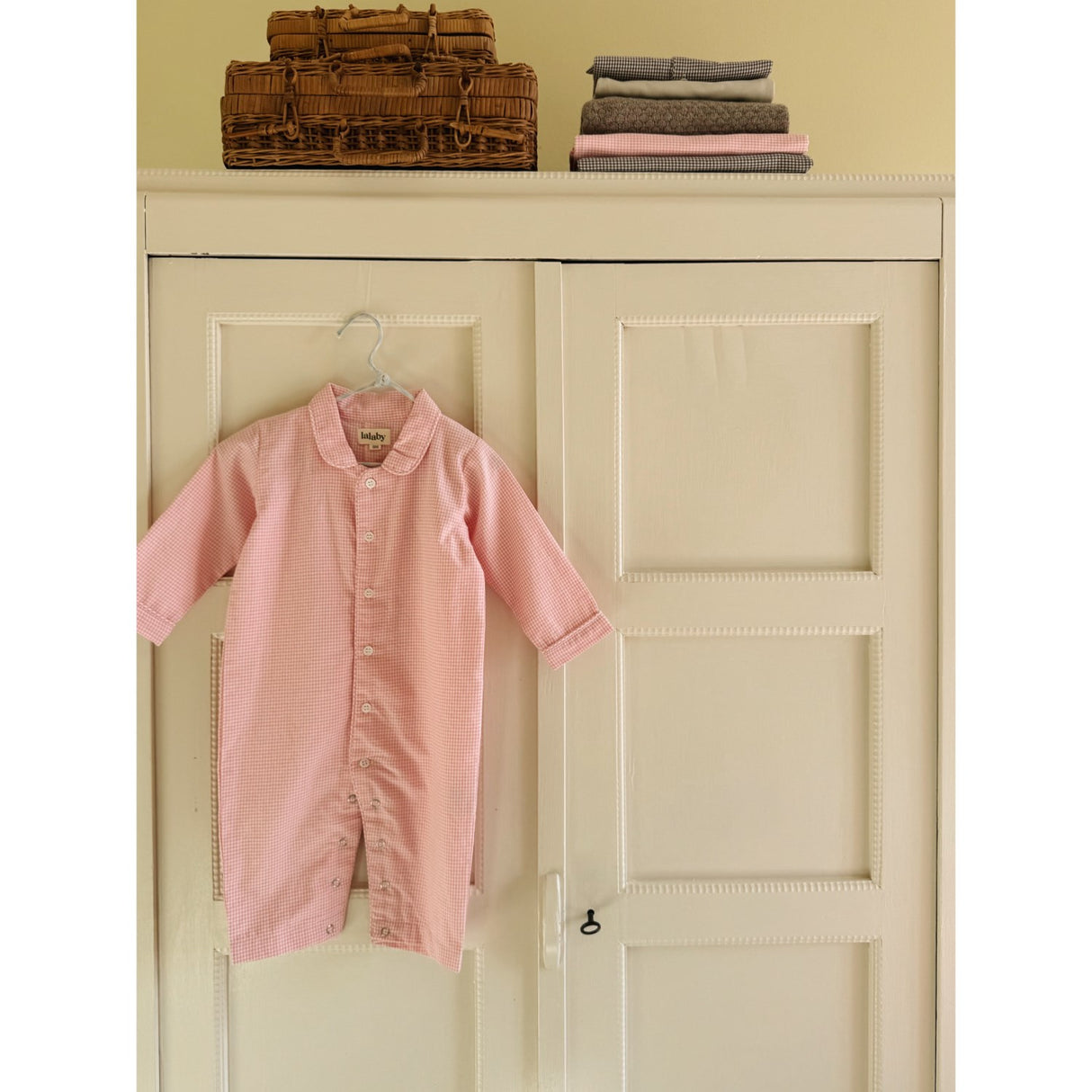 Lalaby Tiny Check Pink Classic Pj Dräkt