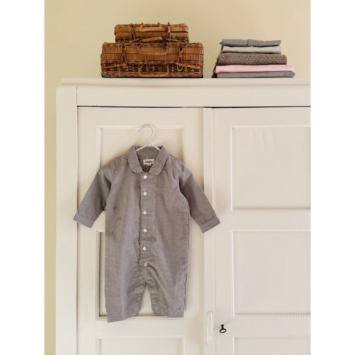 Lalaby Tiny Check Brown Classic Pj Dräkt