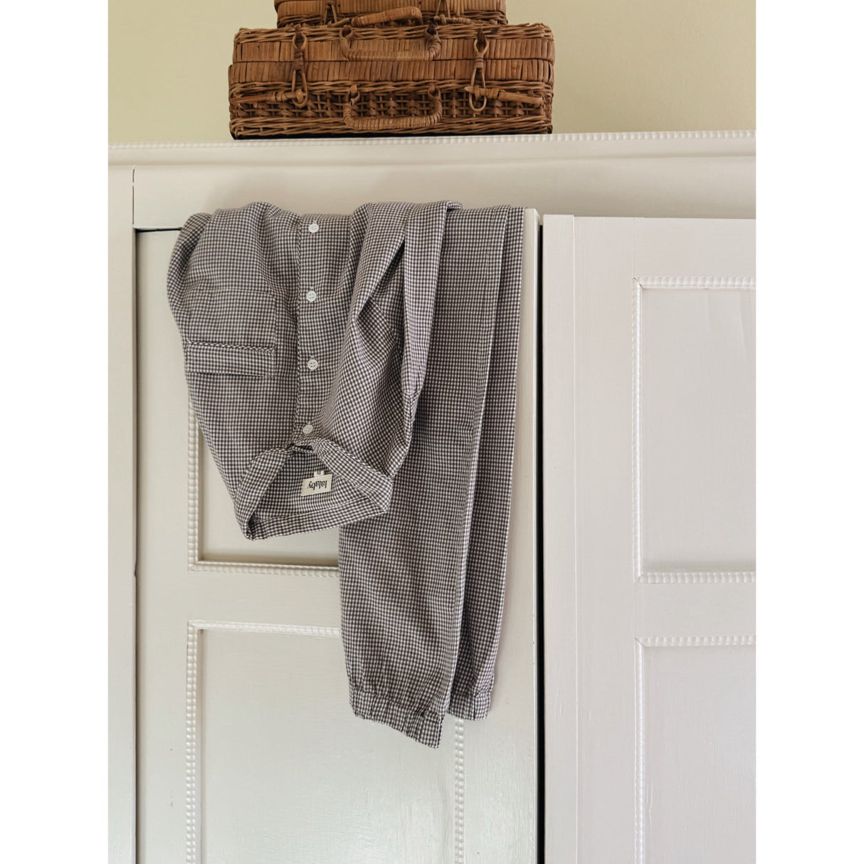 Lalaby Tiny Check Brown Classic Pyjamas