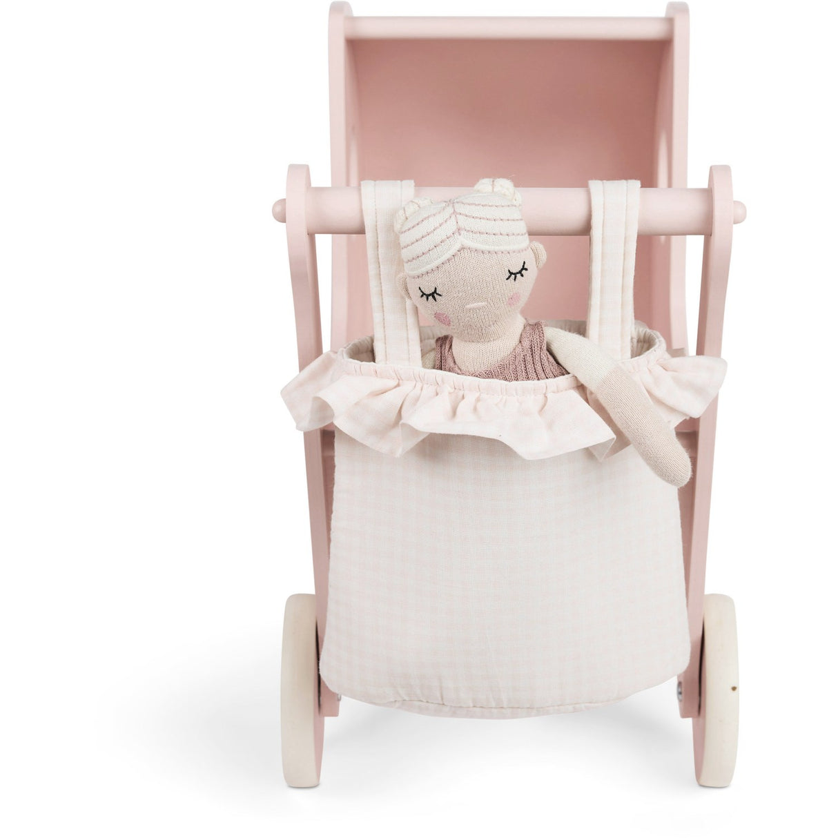 Smallstuff Delicate Rose Gingham Väska Til Dockvagn
