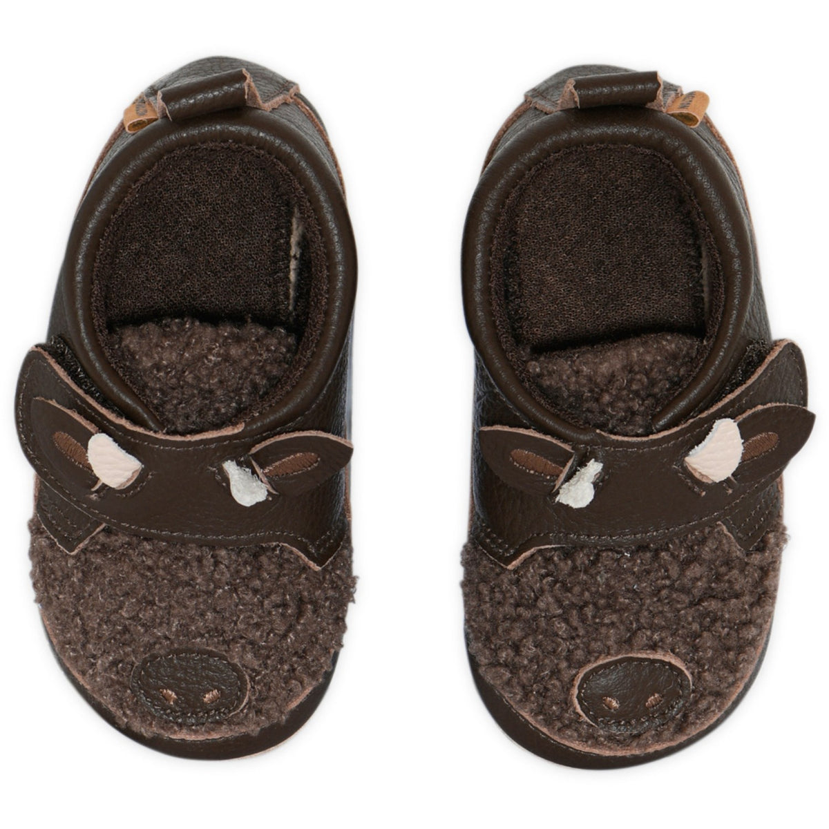 MELTON Dark Brown Buffalo Läder Tossor