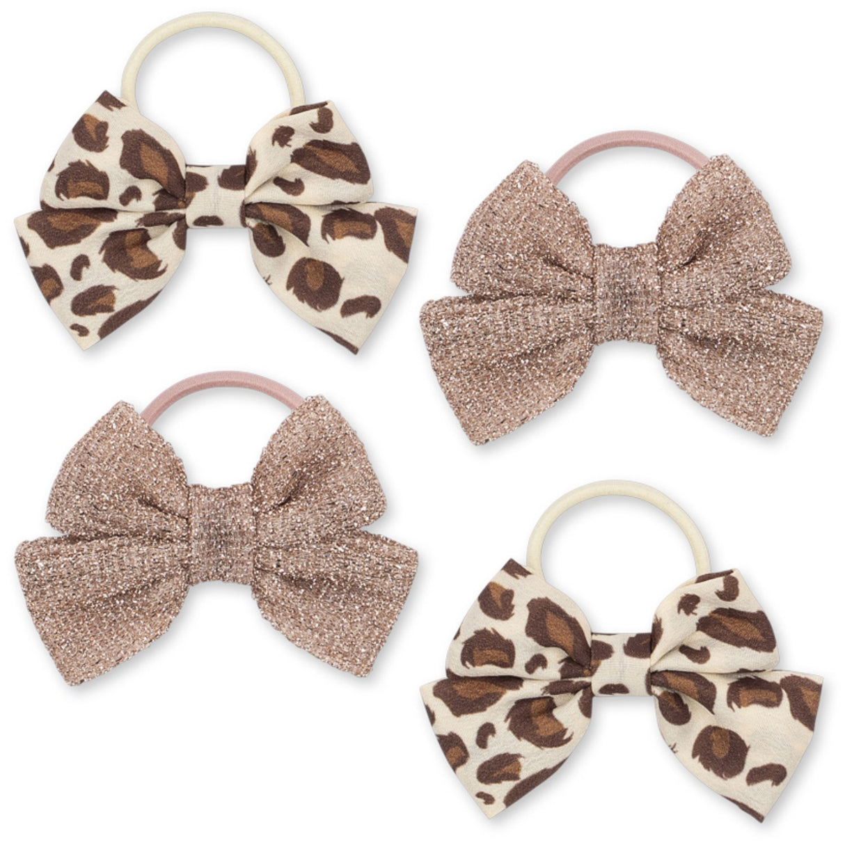 Konges Sløjd Leo/Rose 4 Pack Rosett Hair Elastic