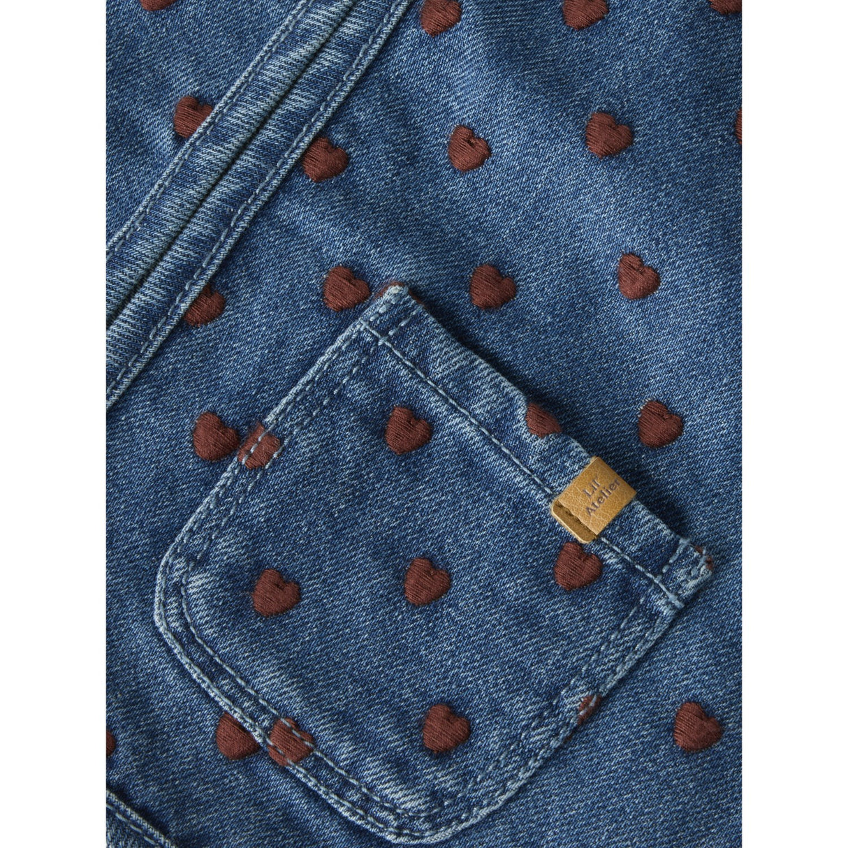 Lil'Atelier Dark Blue Denim Hearts Nmfliva Loose Dnm Väst 2001-Se Lil