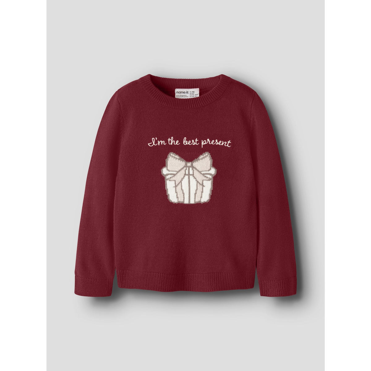 Name It Red Dahlia Nmfrisse Ls Stickad