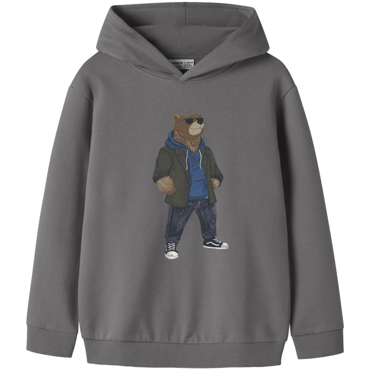 Name It Charcoal Gray Nkmruz Ls Nreg Sweat Wh Bru Låda