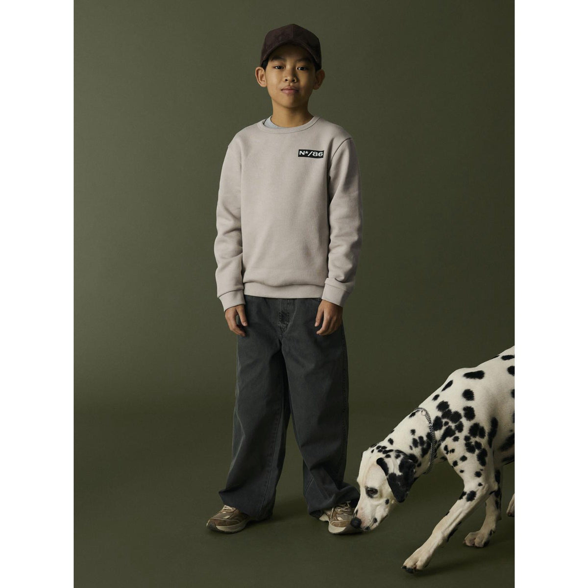 Name It Island Fossil Nkmrair Ls Nreg Sweat Bru Låda