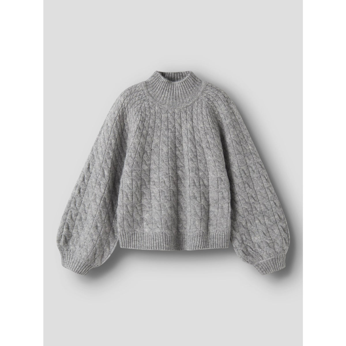 Name It Grey Melange Nkfnadalie Ls Stickad