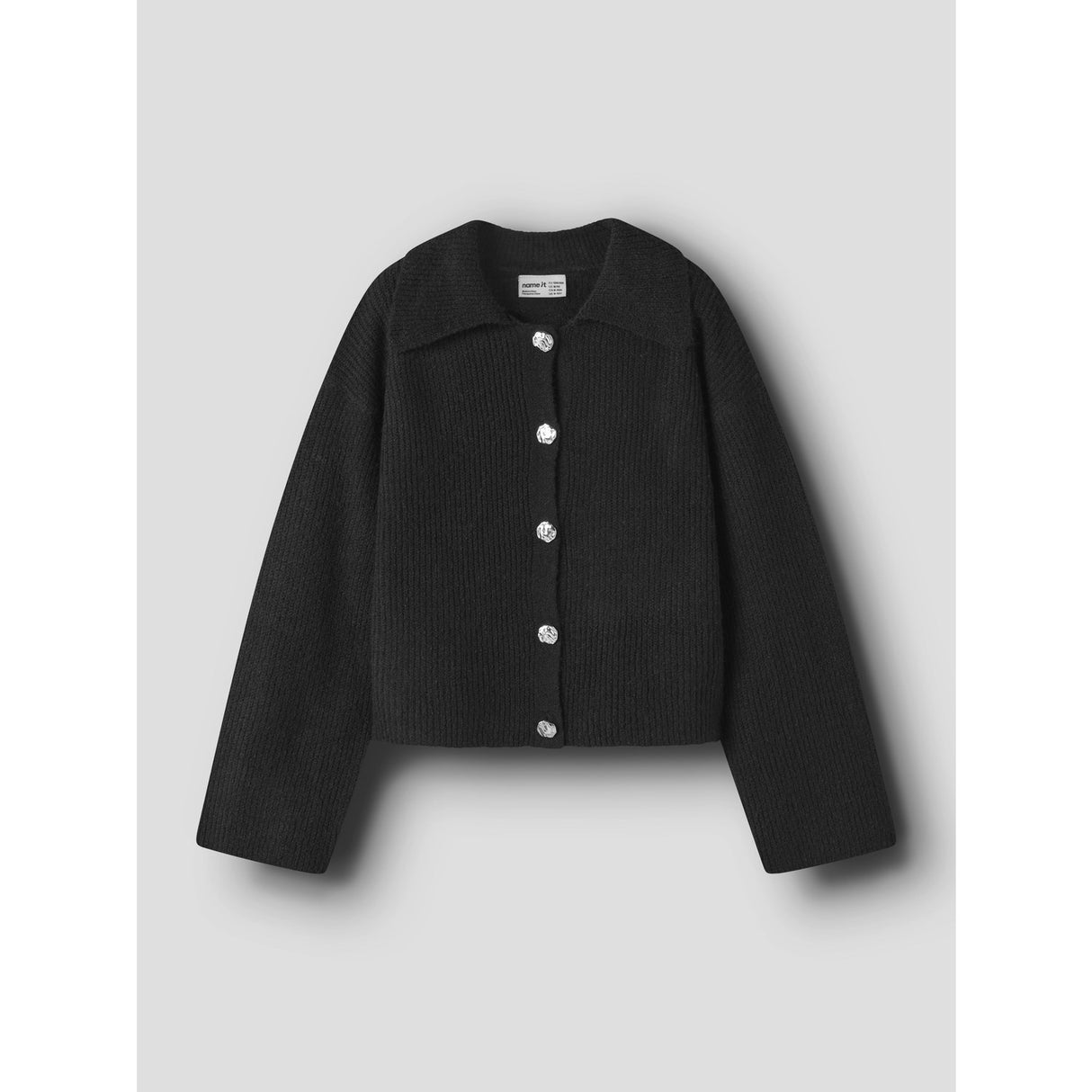 Name It Black Nkfotilis Ls Loose Stickad Card