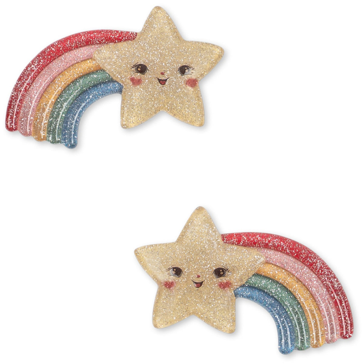 Konges Sløjd Multi 2 Pack Rainbow Star Hair Clip