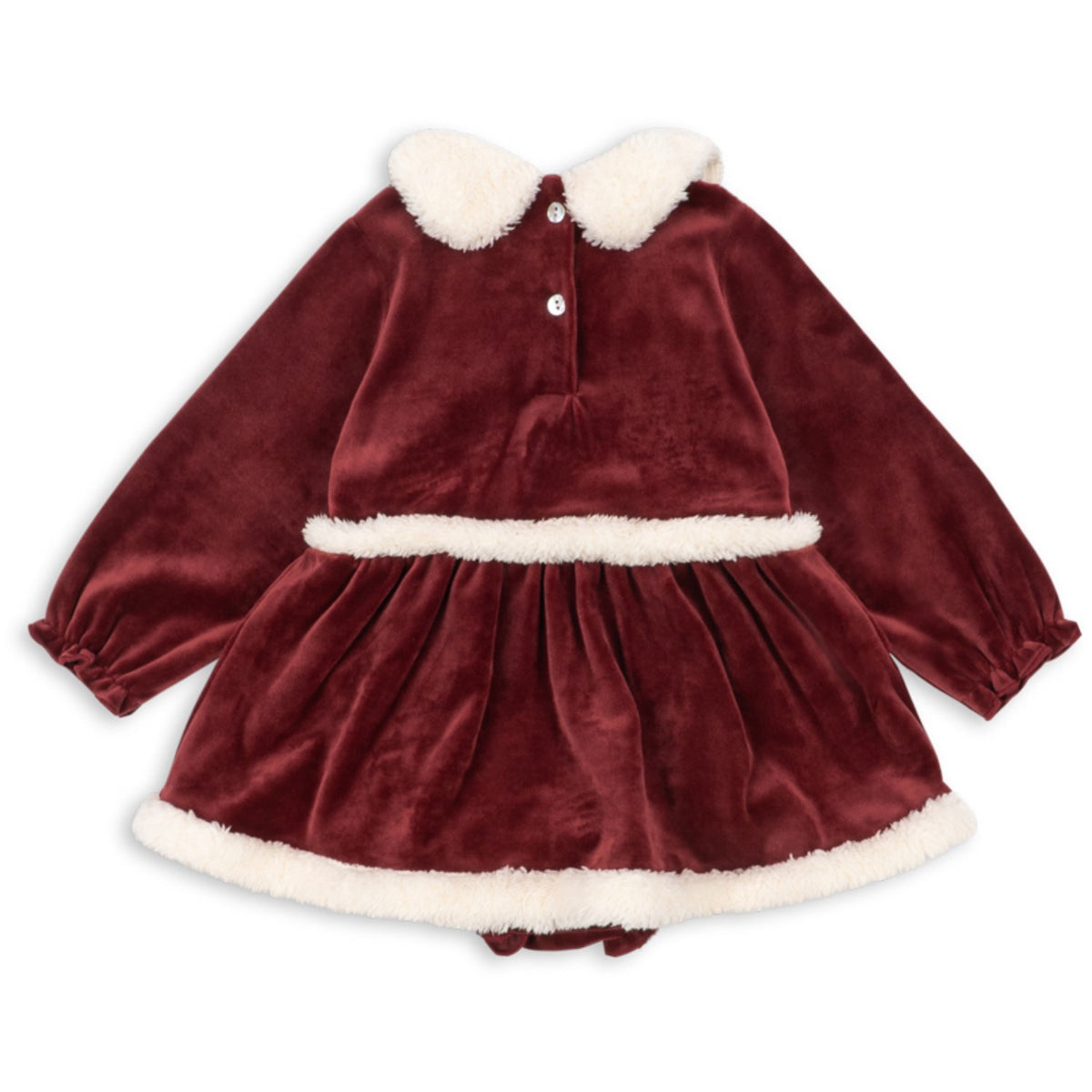Konges Sløjd Red Dahlia Christmas Romper Klänning Grs