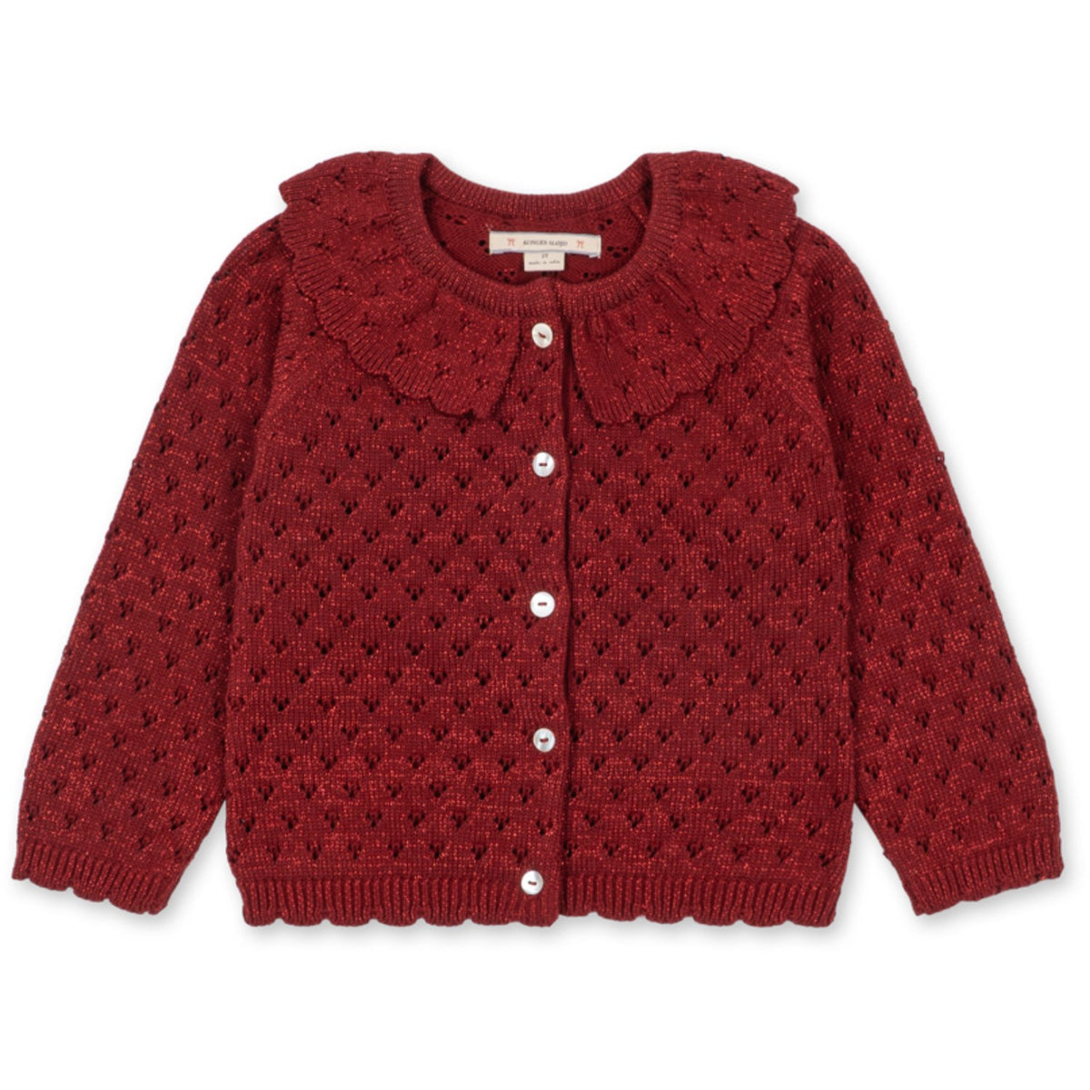 Konges Sløjd Red Dahlia Holiday Cardigan