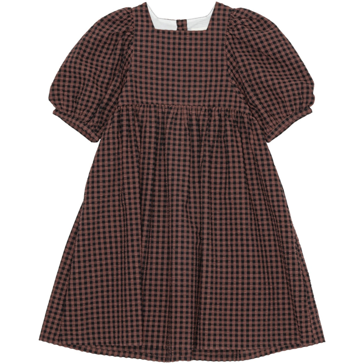 brunobruno nation Marron Plum Check Alva Klänning
