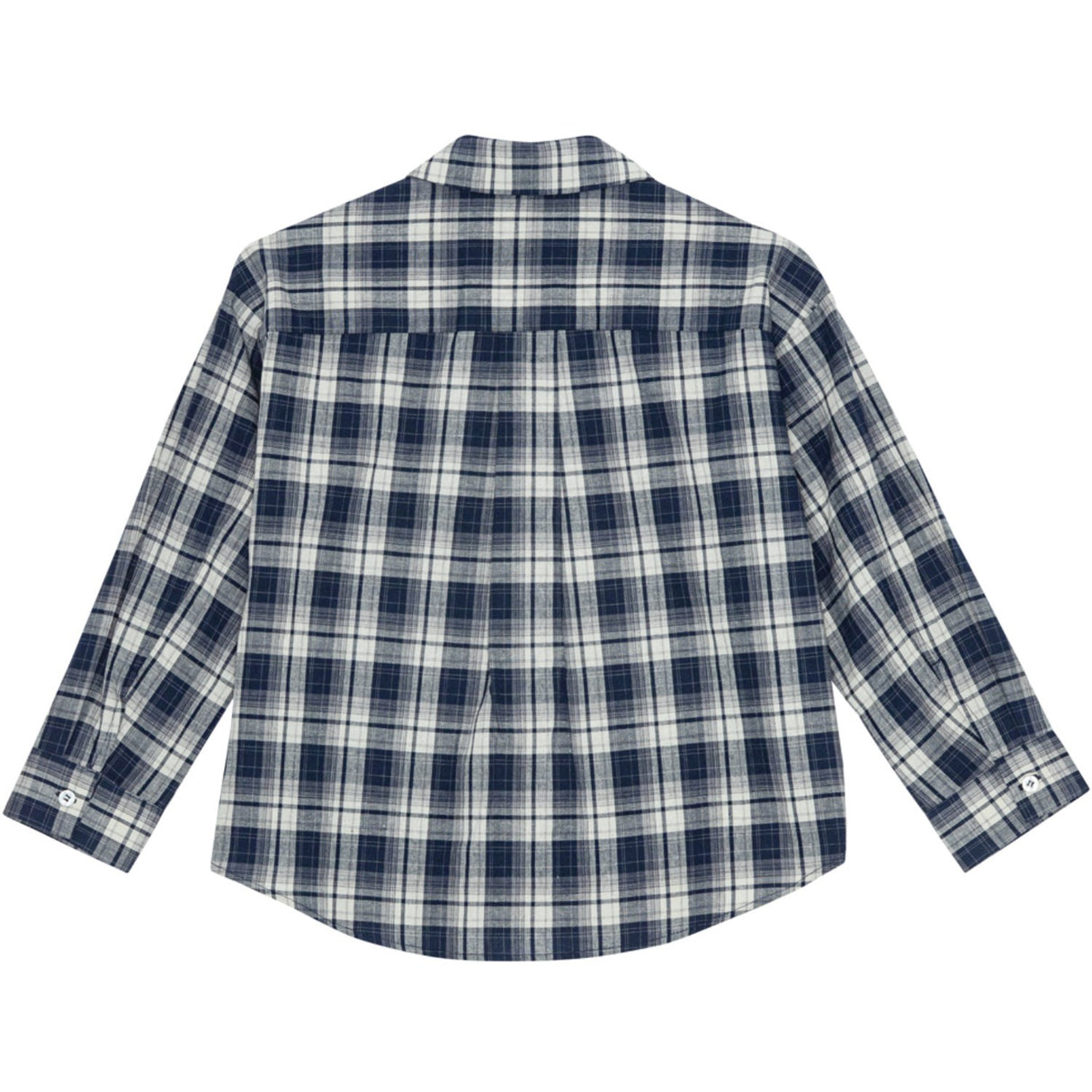 brunobruno nation Mood Indigo Blue Check Virgil Navy Check Skjorta