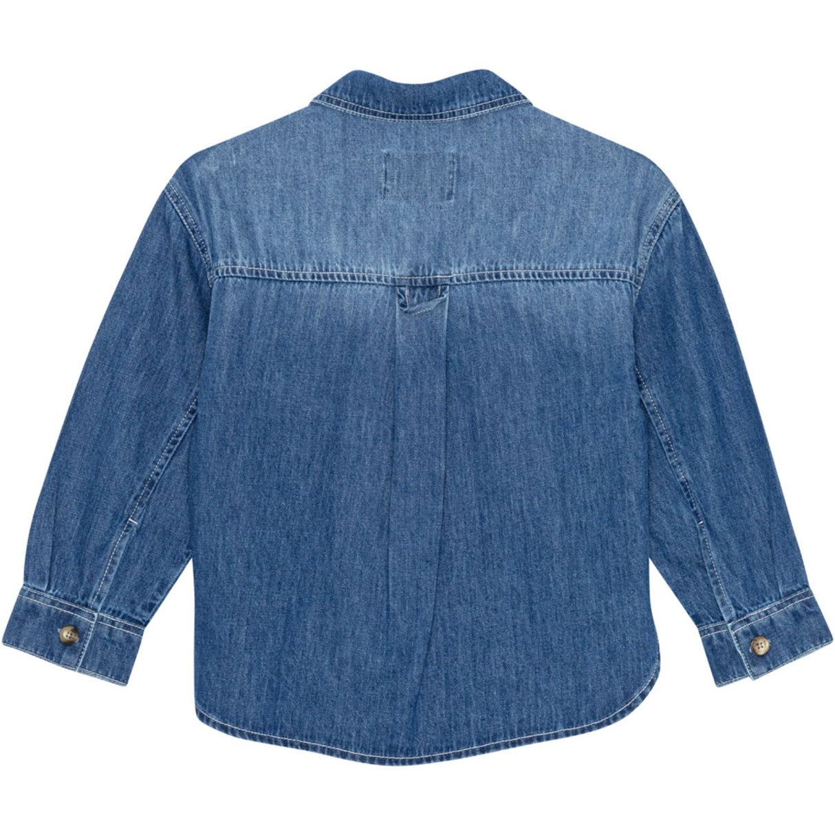 brunobruno nation Mid Blue Denim Ina Denim Skjorta