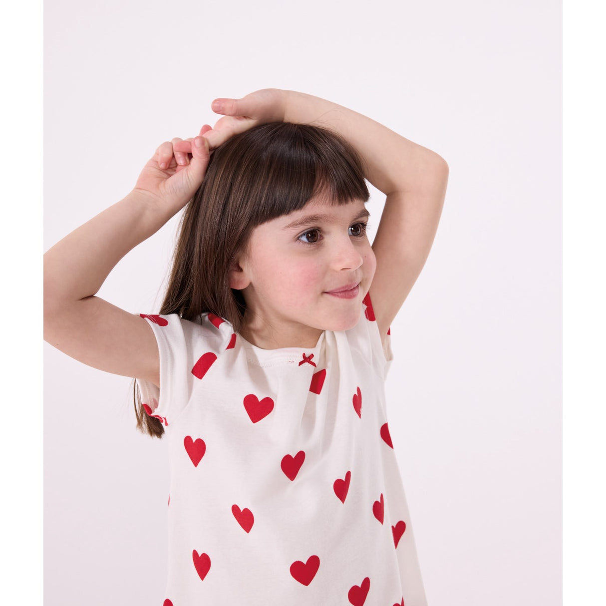 Petit Bateau MARSHMALLOW/TERKUIT Kort Ärmar Klänning