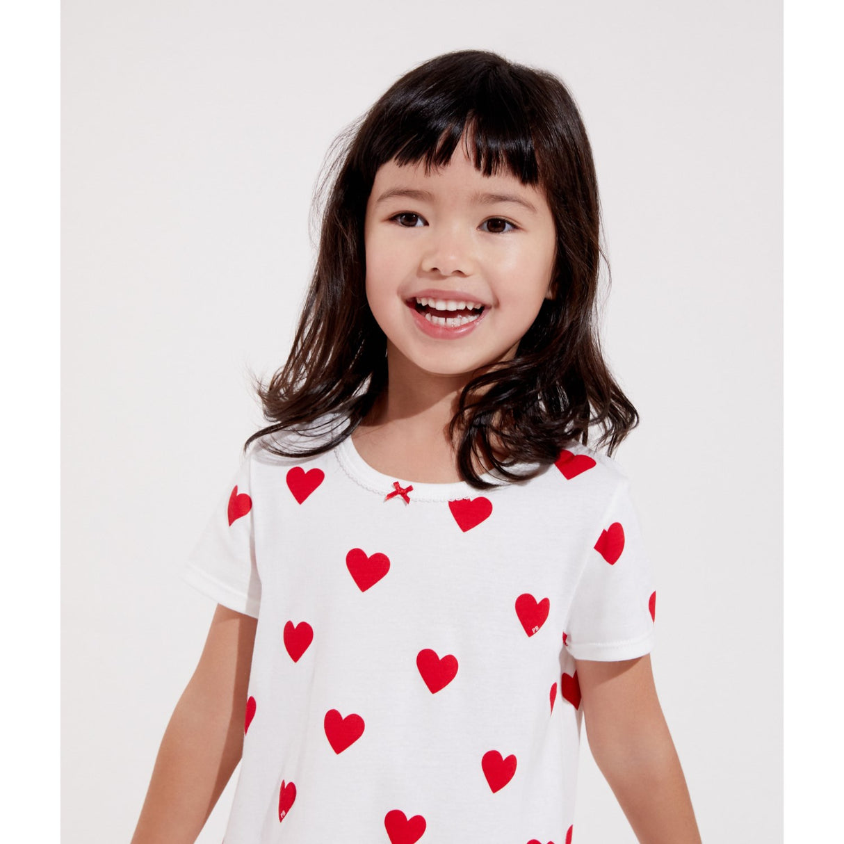 Petit Bateau MARSHMALLOW/TERKUIT Kort Ärmar Klänning