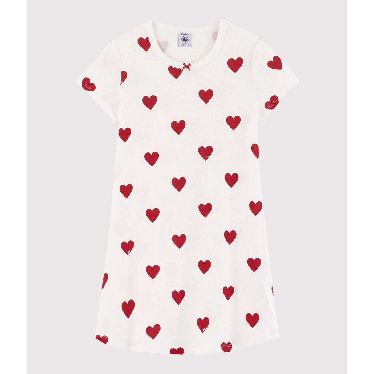 Petit Bateau MARSHMALLOW/TERKUIT Kort Ärmar Klänning
