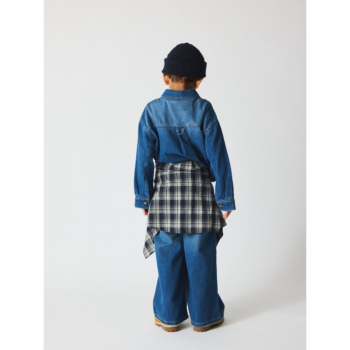 brunobruno nation Mid Blue Denim Ina Denim Skjorta