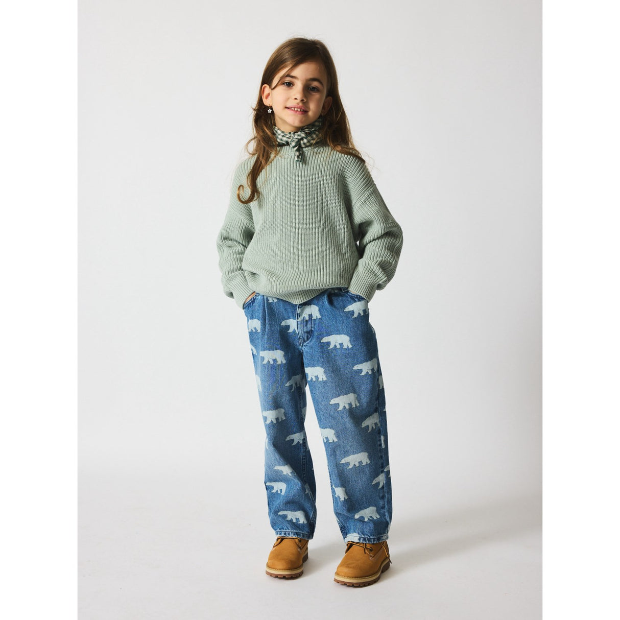 brunobruno nation Aqua Gray Sienna Sweater