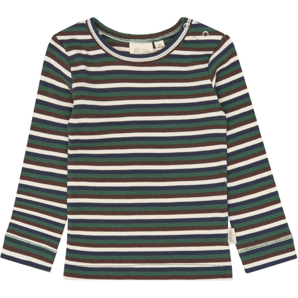 Petit Piao Trekking Green Multistriped Ppsong Blus