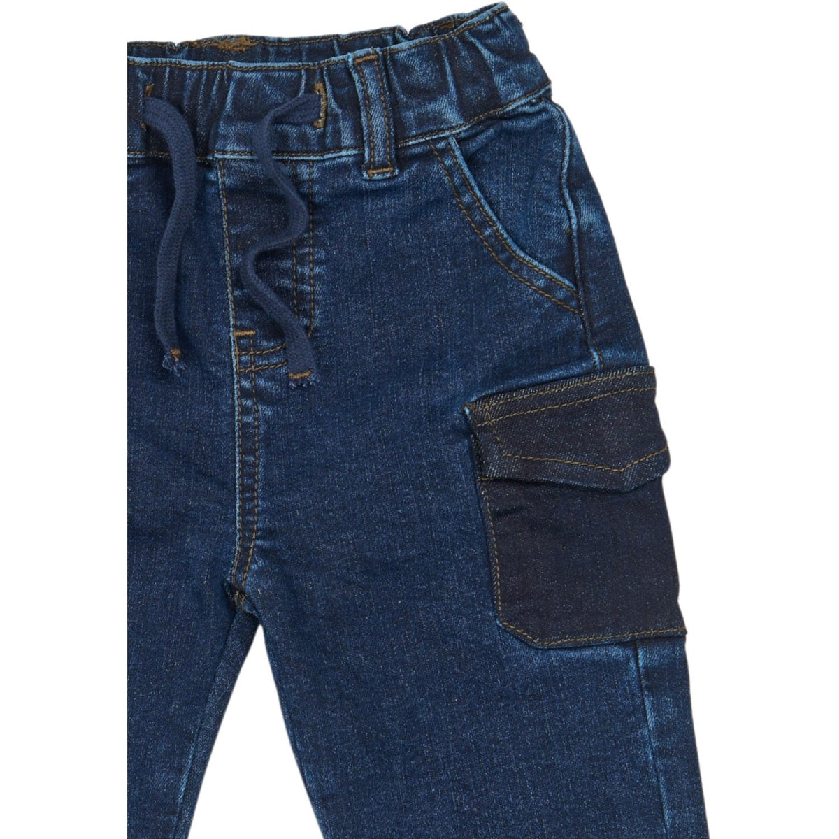 Petit Piao Blue Denim Ppgelm Denim Byxor