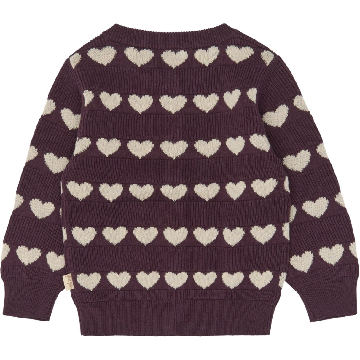 Petit Piao Huckleberry Heart Aop Ppelia Stickad Cardigan