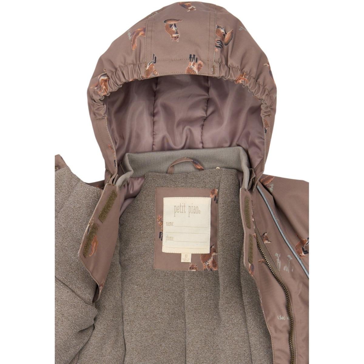 Petit Piao Fossil Fox Aop Ppdard Winter Jacka